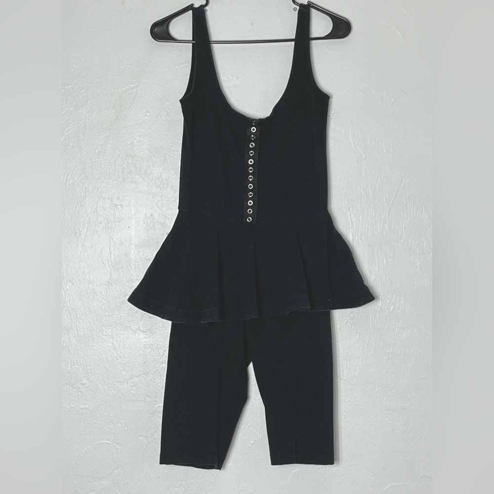 vintage Betsey Johnson 90’s Romper Bike Shorts Skirt Skort One Piece